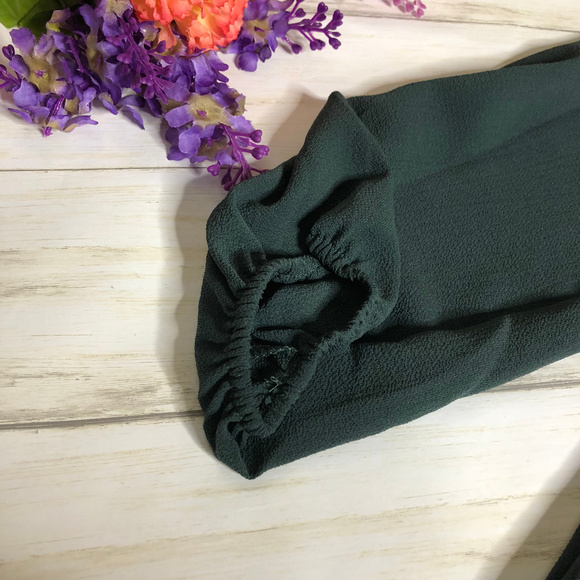 Michael Michael Kors Green Peasant Blouse Top - Picture 7 of 7